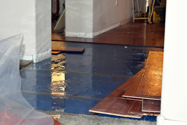 Professional Flood Damage Restoration technician working in Lamar, MO